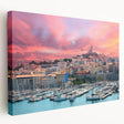 Large canvas print depicting a serene Provence landscape in soft, natural hues, ideal for kitchen wall art.