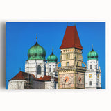 Black and white stretched canvas of Bavarian landscape, ideal for kitchen wall art or bedroom ambiance.