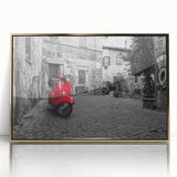 Acrylic print of Rome with gold frame, featuring art deco style, ideal for modern art wall decor.