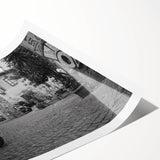 Extra large wall art featuring line art flowers and Roman scenery in black and white, ideal for large living room decor.