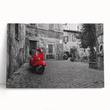 Black and white stretched canvas of Rome scenery, ideal for kitchen wall art.