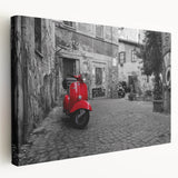 Panoramic view of Rome with muted earth tones on a large stretched canvas, ideal for kitchen wall art.