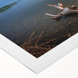 Art deco poster of a European scenery in Latvia, featuring muted earth tones on a rolled canvas.