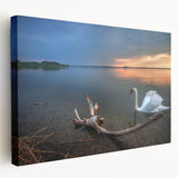 Large canvas print featuring a scenic view of a European cityscape in muted earth tones, ideal for kitchen wall art.