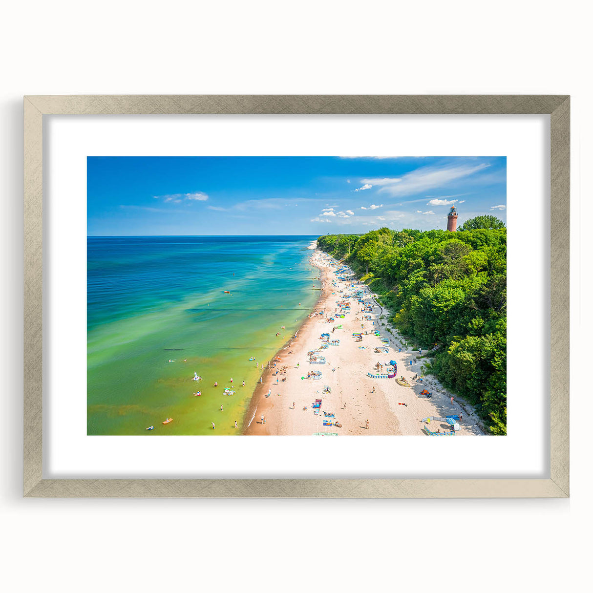 Extra large abstract art print featuring textured scenery of a European landscape in muted earth tones.