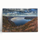 Black and white stretched canvas of a European cityscape, ideal for kitchen wall art or bedroom ambiance.