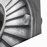 Large abstract wall art of the Vatican in muted earth tones on acrylic glass, suitable for dining room ambiance.