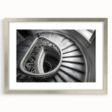 Textured abstract art print of the Vatican scenery in muted earth tones, framed in silver, ideal for bedroom art.