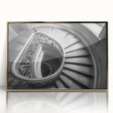 Mid-century modernist acrylic print of the Vatican scenery in gold hues, ideal for modern art wall decor.