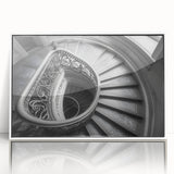 Art deco poster of the Vatican scenery in muted earth tones on a framed acrylic, ideal for modern art wall decor.