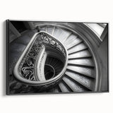 Black and white framed canvas featuring a vintage-style landscape of the Vatican, ideal for bedroom wall decor.