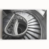 Black and white stretched canvas of the Vatican scenery, ideal for kitchen wall art.