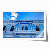 Extra large rolled print of Yucatan scenery with vibrant floral elements, ideal for art wall dining room.