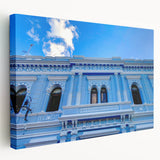 Large art print of Yucatan, Mexico scenery on stretched canvas, featuring lush green landscapes, ideal for kitchen wall art.