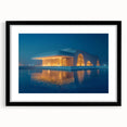 Extra large abstract art print of colorful, textured scenery, framed in black, ideal for living room decor.