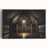 Black and white stretched canvas of a serene Fiji beach scene, ideal for kitchen wall art.