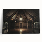 Black and white photograph of an oceanic Fiji scenery on stretched canvas, ideal for kitchen wall art.