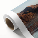 Art Deco style poster of Auckland skyline in pastel shades on rolled canvas, ideal for nursery wall art.