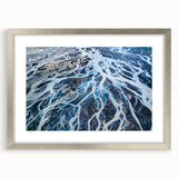 Textured art of an abstract New Zealand Canterbury landscape in muted earth tones on a framed silver mat.