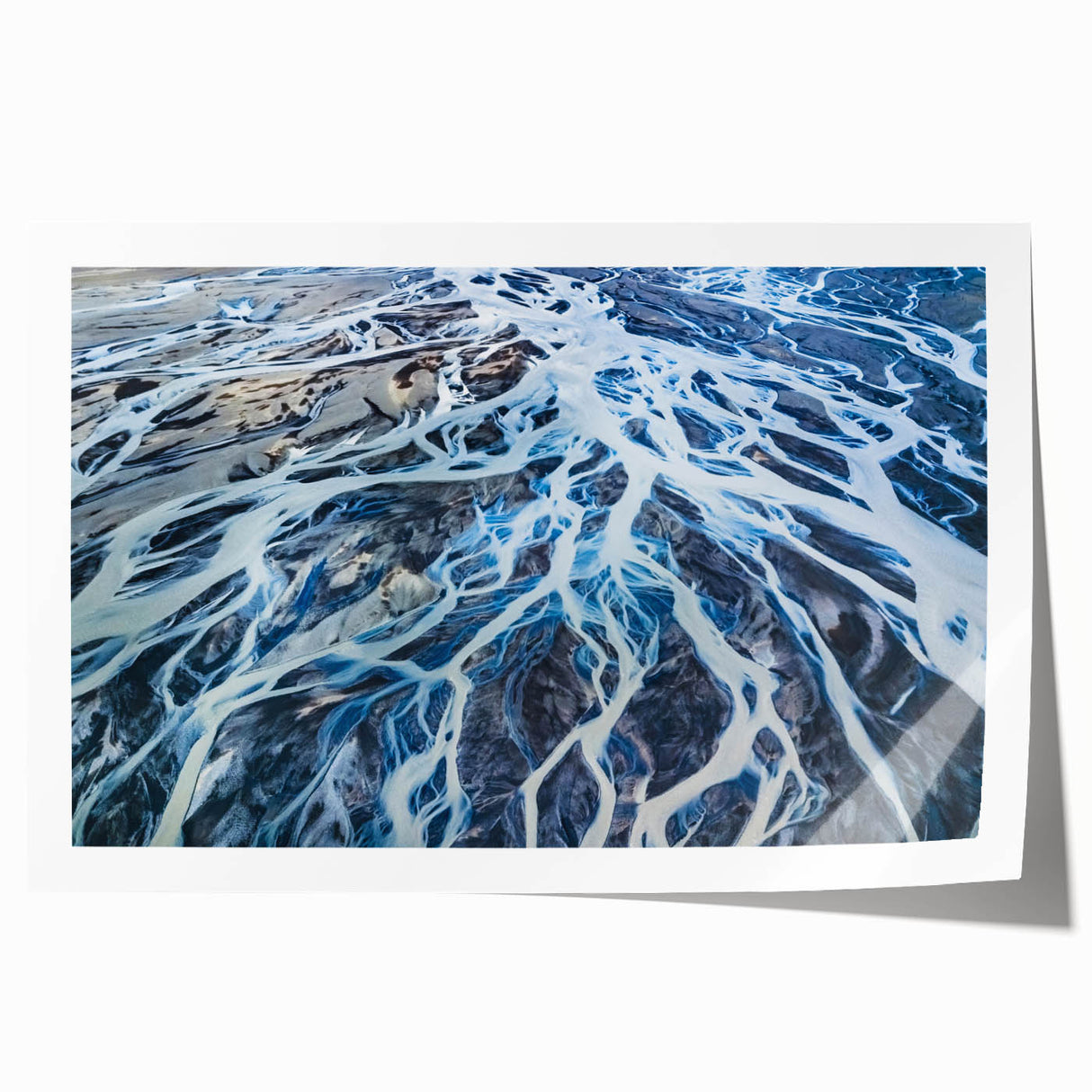 Extra large rolled print of Canterbury, New Zealand landscape with vibrant green hues, ideal for art wall dining room.