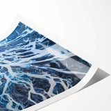 Extra large wall art featuring line art flowers in muted earth tones on a rolled print, suitable for large living room decor.