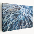 Large stretched canvas of New Zealand's Canterbury landscape, showcasing muted earth tones, ideal for kitchen wall art.