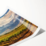 Extra large wall art featuring line art flowers in muted earth tones on a rolled print, ideal for large living room decor.