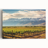 Large black and white stretched canvas of an Argentine landscape, ideal for kitchen wall art.
