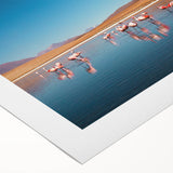 Art Deco poster featuring the Bolivian landscape in muted earth tones on rolled canvas, suitable for dining room decor.