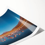 Extra large wall art featuring line art flowers in muted earth tones on rolled canvas, ideal for large living room decor.