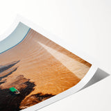 Extra large wall art featuring line art flowers in muted earth tones on a rolled print, suitable for large living room decor.