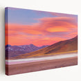 Large stretched canvas of a Chilean landscape in muted earth tones, ideal for kitchen wall art.