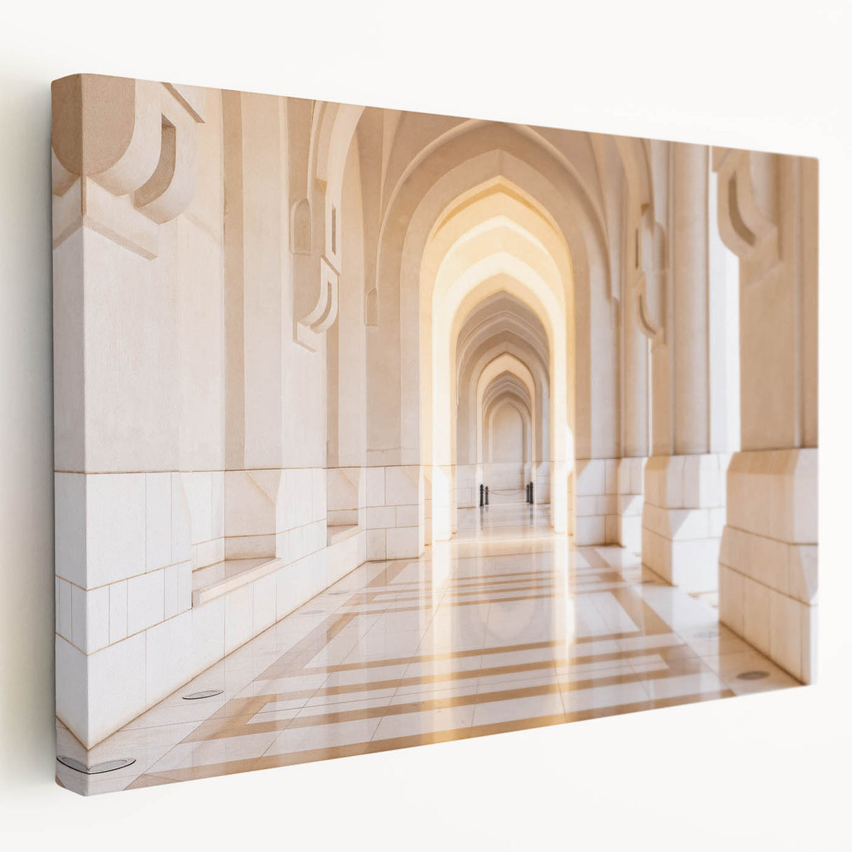 Large art depicting an Alabama landscape on stretched canvas, featuring muted earth tones, ideal for kitchen wall decor.