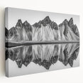 Alaskan landscape on large stretched canvas, featuring muted earth tones, ideal for kitchen wall art.