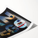 Extra large wall art featuring line art flowers in muted tones on a rolled canvas, ideal for large living room decor.