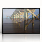 Large abstract wall art featuring a Connecticut scenery in muted earth tones on a framed acrylic.