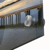 Large abstract wall art featuring vibrant colors on acrylic glass.