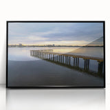 Large abstract wall art depicting Daytona scenery in muted shades on a framed acrylic, suitable for modern decor.