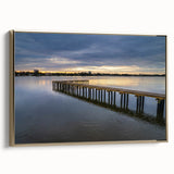 Framed canvas of vintage Daytona landscape in black and gold tones, ideal for bedroom wall art.