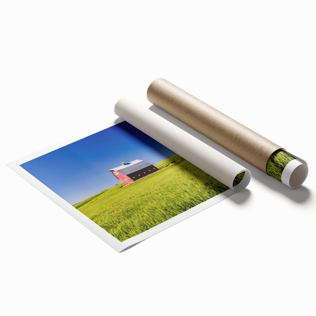 Extra large rolled print of Idaho scenery with vibrant green and blue tones.
