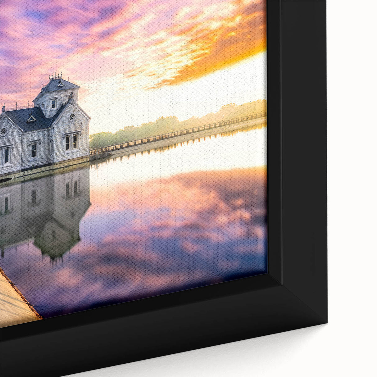 Textured black wall art featuring a colorful Kentucky landscape on extra large framed canvas, ideal for living room decor.