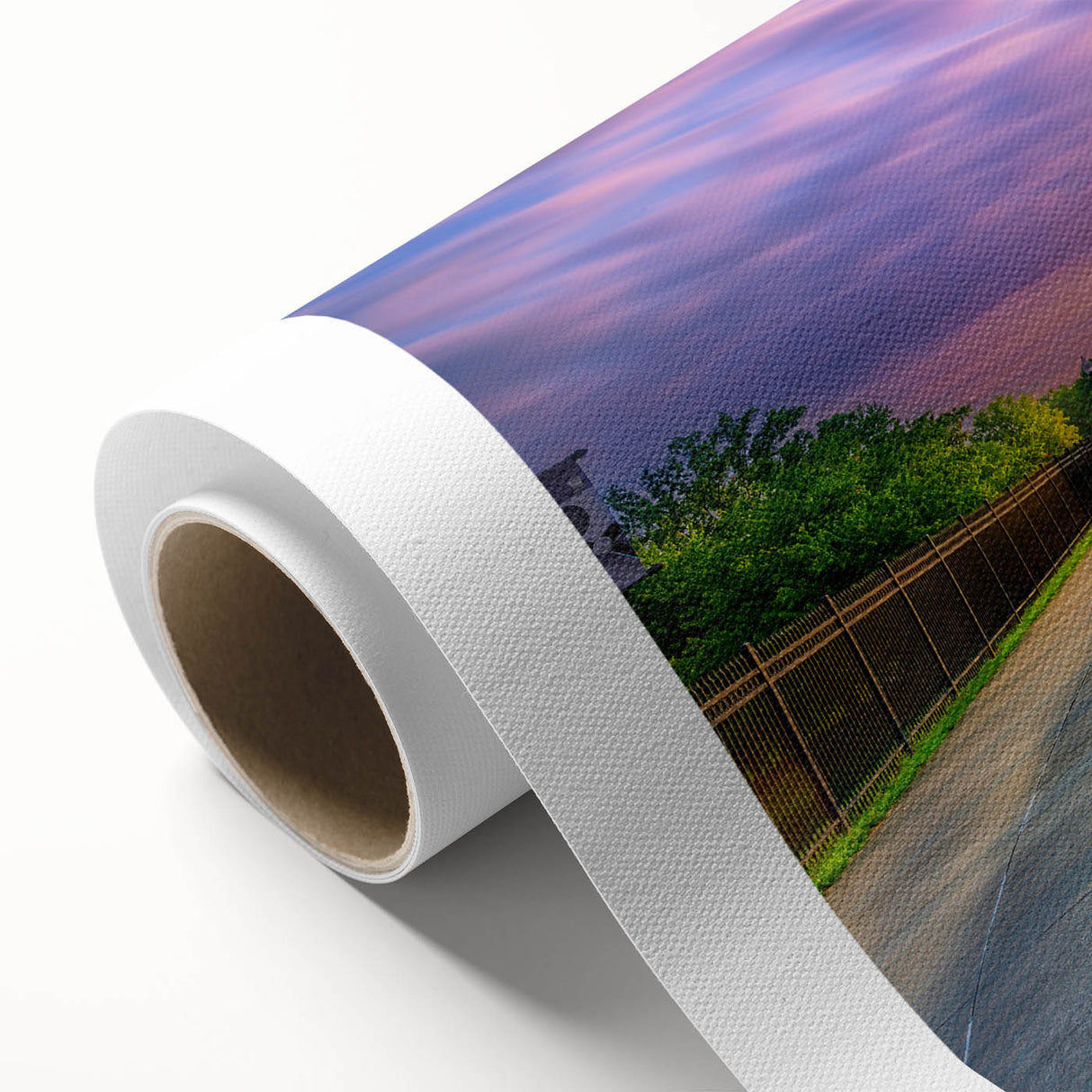 Art deco poster of Kentucky scenery in soft pastel colors on rolled canvas, ideal for nursery wall art.