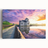 Black and white stretched canvas print of Kentucky scenery, suitable as large kitchen wall art.