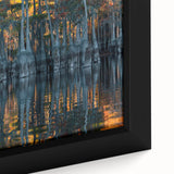 Textured black wall art featuring a colorful Louisiana scenery on extra large framed canvas, suitable for living room decor.