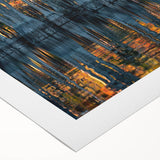 Art deco poster featuring a Louisiana landscape on rolled canvas, with muted earth tones, ideal for dining room decor.