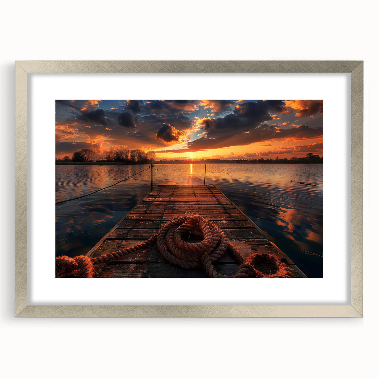 Textured art of Charlotte skyline in muted gray tones on a framed silver mat, suitable for bedroom decor.