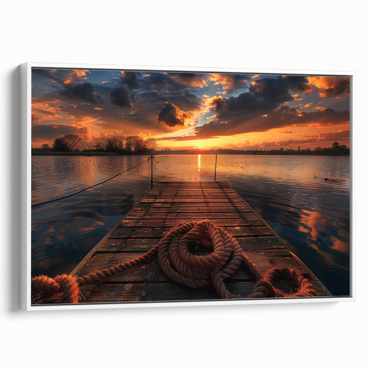 Vintage poster art of Charlotte skyline in vibrant colors on a large framed canvas, suitable for living room decor.