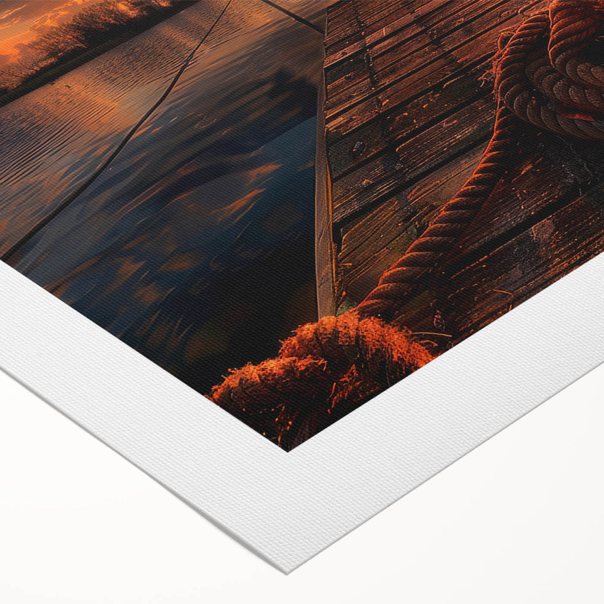 Art deco poster of Charlotte skyline in muted blue tones on rolled canvas, ideal for dining room wall art.