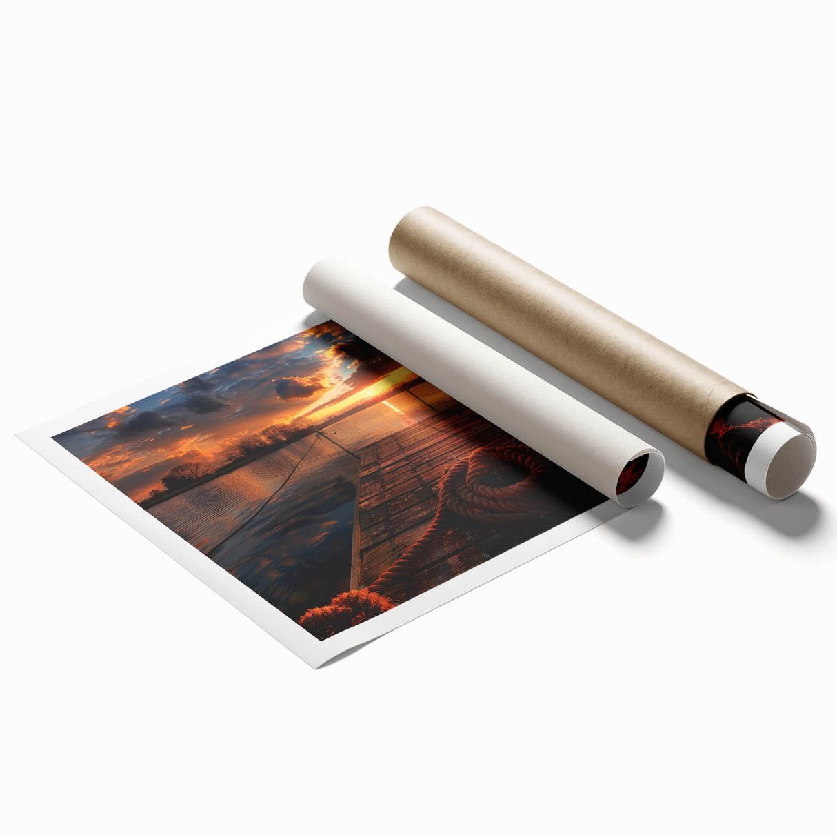 Extra large rolled print featuring a serene floral design in soft pastel colors, ideal for classy bathroom wall art.