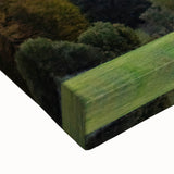 Black and white landscape painting of a Vermont scenery on a large stretched canvas, suitable for bedroom wall art.